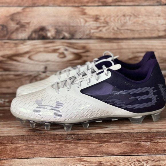 Under Armour Blur LUX MC Football Cleats White Purple 3023190-500 Men\'s Size 13 main image 7